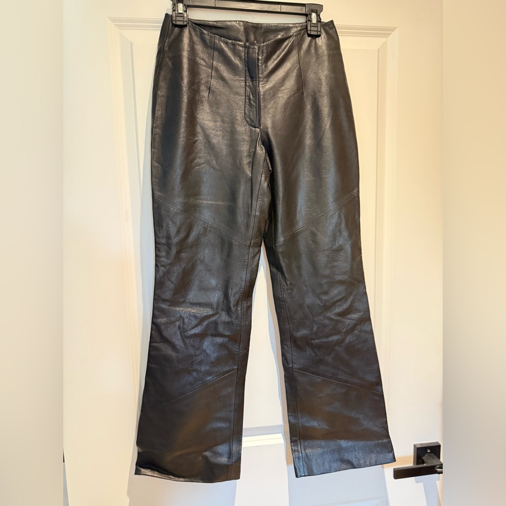 Wilson's Leather Pelle Studio Buttery Soft Black Leather Pants Size 2